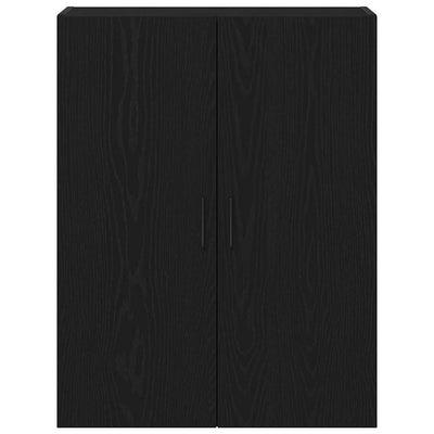 Seinälle asennettava kaappi Musta tammi 69.5 x 34 x 90 cm