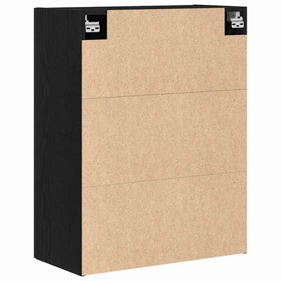 Seinälle Kiinnitettävä Kaappi Musta tammi 69.5 x 34 x 180 cm