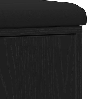 Kenkäpenkki laatikon kanssa Musta 100 x 30 x 48 cm Tekninen puu