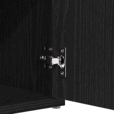 Kenkäpenkki laatikon kanssa Musta 100 x 30 x 48 cm Tekninen puu