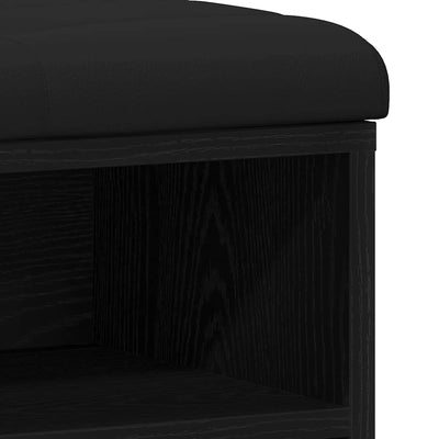 Kenkäpenkki säilytystilassa Musta 80 x 30 x 48 cm Tekninen puu