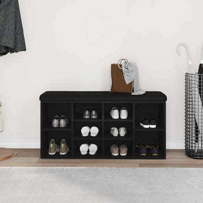 Kenkäpenkki säilytystilassa Musta 100 x 30 x 48 cm Tekninen puu