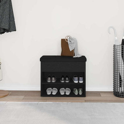 Kenkäpenkki säilytystilassa Musta 60 x 30 x 48 cm Tekninen puu