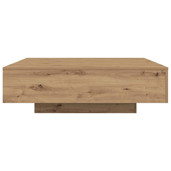 Kahvipöytä LED-nauhoilla Artisaanitammi 100 x 100 x 31 cm