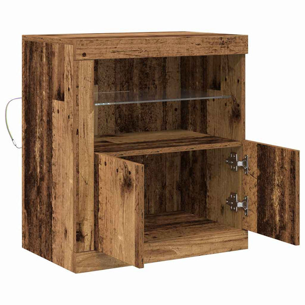 LED-pöytätaso Ruskea 60,5 x 37 x 67 cm Tekninen puu