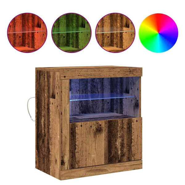 LED-pöytätaso Ruskea 60,5 x 37 x 67 cm Tekninen puu