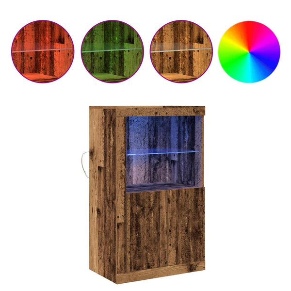 LED-pöytätaso 60,5 x 37 x 100 cm Tekninen puu Vanha puu