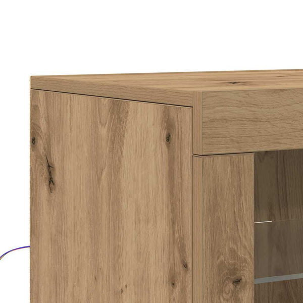 LED-pöytätaso 2 kpl 41 x 37 x 67 cm Tekninen puu Artisan tammi