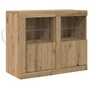 LED-pöytätaso 2 kpl 41 x 37 x 67 cm Tekninen puu Artisan tammi