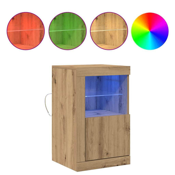 LED-pöytätaso 2 kpl 41 x 37 x 67 cm Tekninen puu Artisan tammi