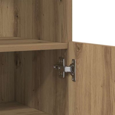 Ruskea sivupöytä led -nauhavalot Anisia 60x37x100cm (puinen)