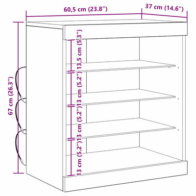 Vanha puu sivupöytä Amada 60.5x37x67cm (puinen)