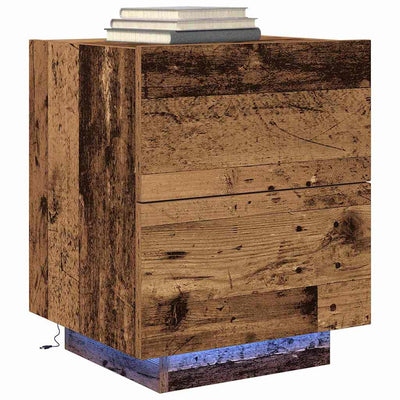 Yöpöytä laatikon kanssa Spiceak 45x40x55cm (vanha puu, puinen)