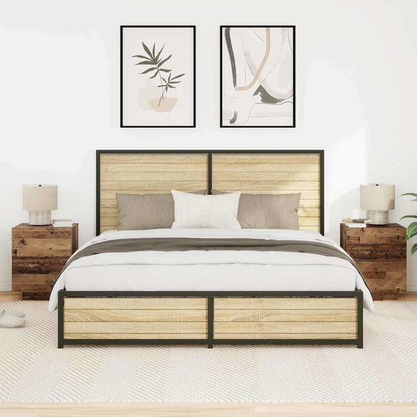Yöpöytäkaappi laatikon kanssa 2 pcs Vanha Puu 45 x 40 x 55 cm