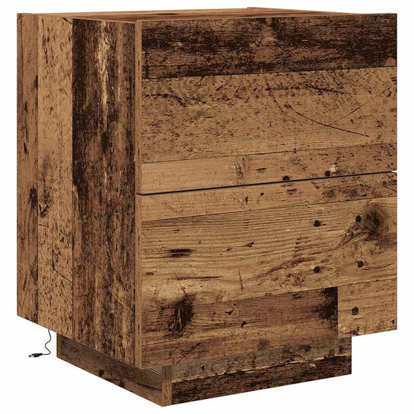 Yöpöytäkaappi laatikon kanssa 2 pcs Vanha Puu 45 x 40 x 55 cm