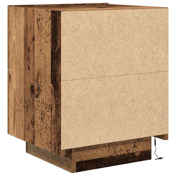 Yöpöytäkaappi laatikon kanssa 2 pcs Vanha Puu 45 x 40 x 55 cm