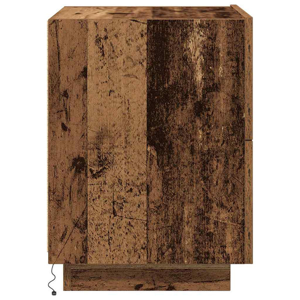 Yöpöytäkaappi laatikon kanssa 2 pcs Vanha Puu 45 x 40 x 55 cm