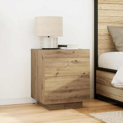 Yöpöytäkaappi laatikon kanssa 2 pcs artesaani tammi