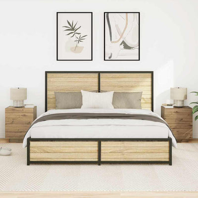 Artesaani tammi yöpöytäkaappi laatikon kanssa Pongratiu (2 pcs)