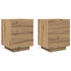 Yöpöytäkaappi laatikon kanssa 2 pcs artesaani tammi