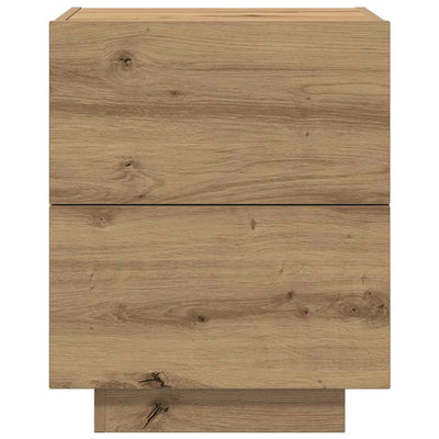 Yöpöytäkaappi laatikon kanssa 2 pcs artesaani tammi