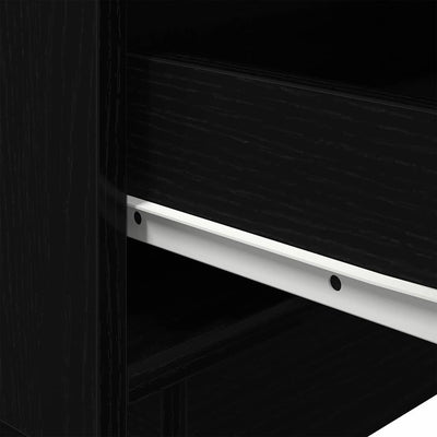 Musta yöpöytäkaappi laatikon kanssa Medin (2 pcs)