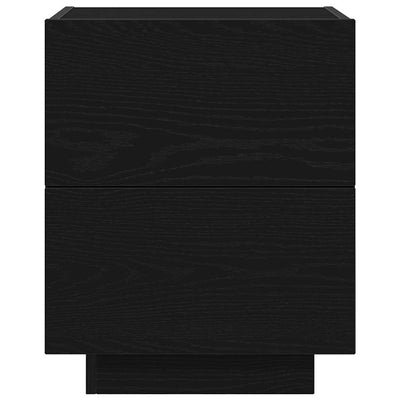 Musta yöpöytäkaappi laatikon kanssa Medin (2 pcs)