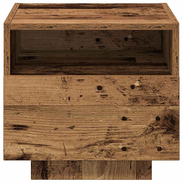 Yöpöytä 2 pcs Vanha puu 40 x 39 x 37 cm Tekninen puu