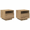 Yöpöytä 2 pcs artesaani tammi 40 x 39 x 37 cm Tekninen puu