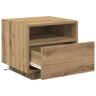 Yöpöytä 2 pcs artesaani tammi 40 x 39 x 37 cm Tekninen puu