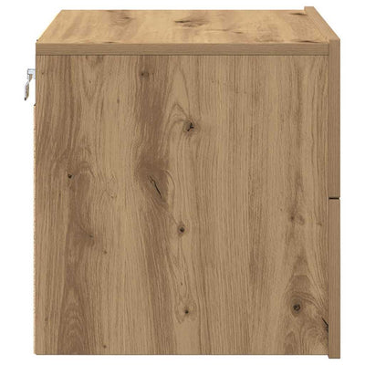 Seinälle kiinnitettävä yöpöytäkaappi 2 pcs artesaani tammi