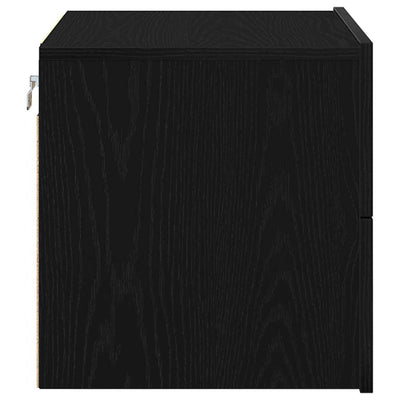 Musta seinälle kiinnitettävä yöpöytäkaappi Secuiesc (2 pcs)