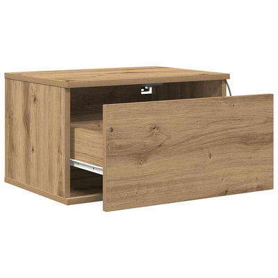 Seinälle kiinnitettävä yöpöytäkaappi 2 pcs artesaani tammi