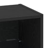 LED-valolla varustettu kelluva hylly Musta 40 x 28,5 x 40 cm