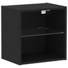 LED-valolla varustettu kelluva hylly Musta 40 x 28,5 x 40 cm
