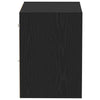 LED-valolla varustettu kelluva hylly Musta 40 x 28,5 x 40 cm
