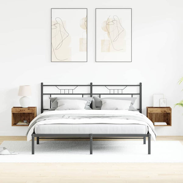 TV-tasosetti 2 pcs Vanha Puu 40 x 30 x 30 cm Tekninen puu