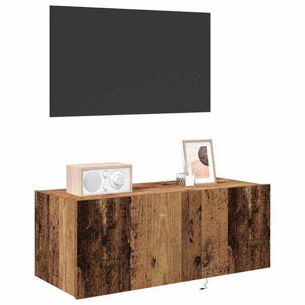 TV-seinäkaappi Vanha Puu 80 x 35 x 31 cm Tekninen puu