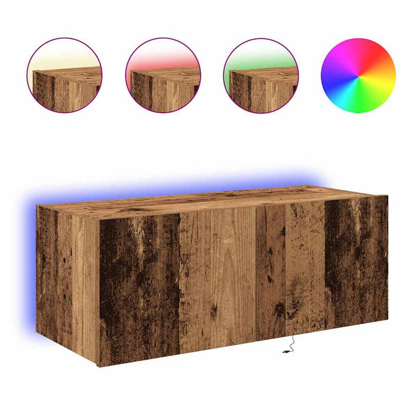 TV-seinäkaappi Vanha Puu 80 x 35 x 31 cm Tekninen puu