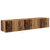 TV-seinäkaappi 2 pcs Vanha Puu 80 x 35 x 31 cm Tekninen puu