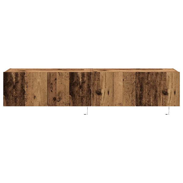 TV-seinäkaappi 2 pcs Vanha Puu 80 x 35 x 31 cm Tekninen puu