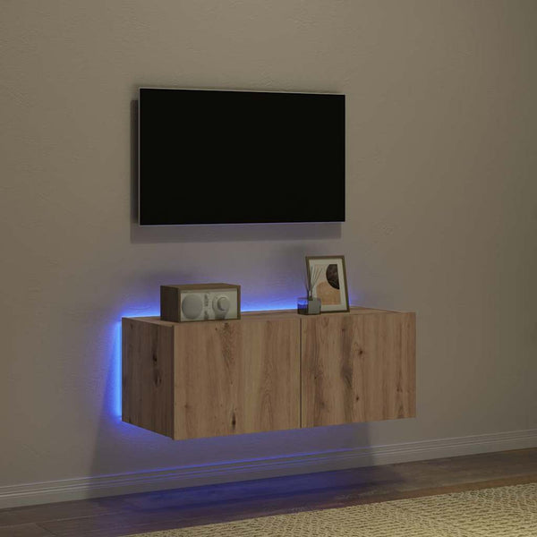 TV-seinäkaappi Artisan tammi 80 x 35 x 31 cm Tekninen puu