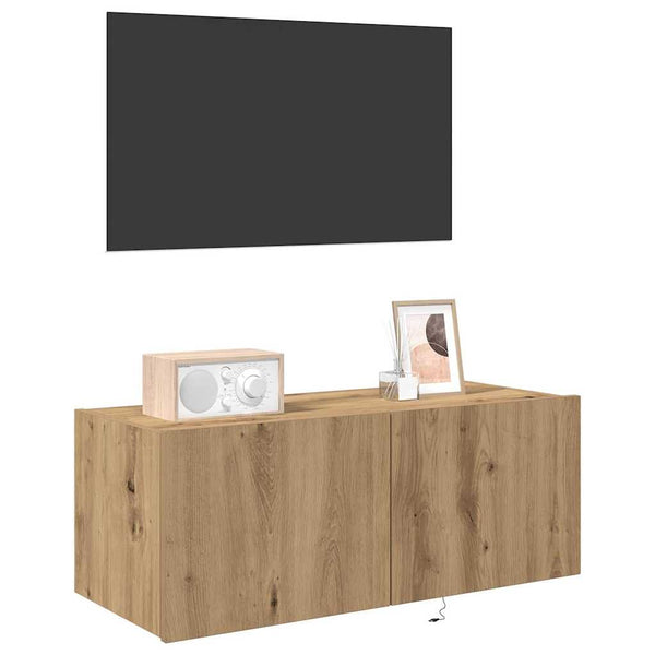 TV-seinäkaappi Artisan tammi 80 x 35 x 31 cm Tekninen puu