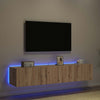 TV-seinäkaappi 2 pcs Artisan tammi 80 x 35 x 31 cm Tekninen puu