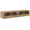 TV-seinäkaappi 2 pcs Artisan tammi 80 x 35 x 31 cm Tekninen puu