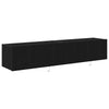 TV-seinäkaappi 2 pcs Musta tammi. 80 x 35 x 31 cm Tekninen puu