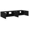 TV-seinäkaappi 2 pcs Musta tammi. 80 x 35 x 31 cm Tekninen puu