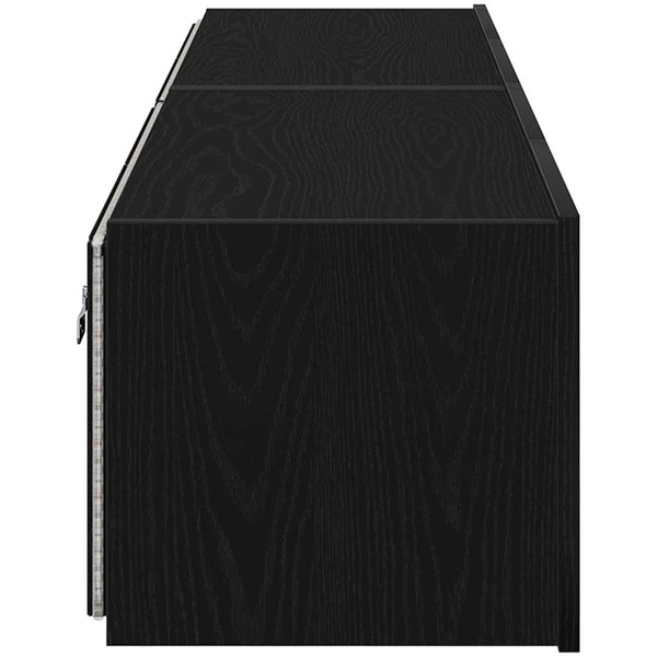 TV-seinäkaappi 2 pcs Musta tammi. 80 x 35 x 31 cm Tekninen puu
