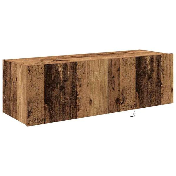 TV-seinäkaappi 2 pcs Vanha Puu 100 x 35 x 31 cm Tekninen puu