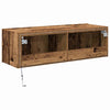 TV-seinäkaappi 2 pcs Vanha Puu 100 x 35 x 31 cm Tekninen puu
